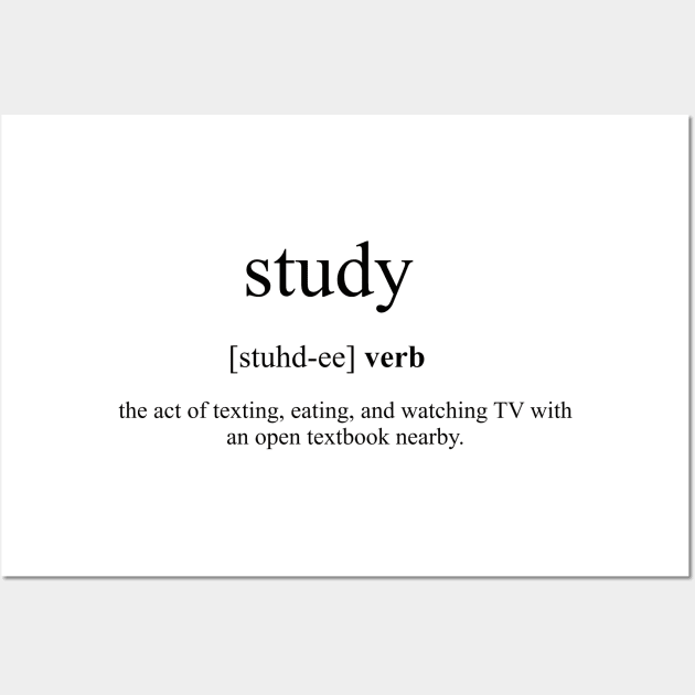 Study Definition | Dictionary Collection Wall Art by DefinitionDictionaryCollection